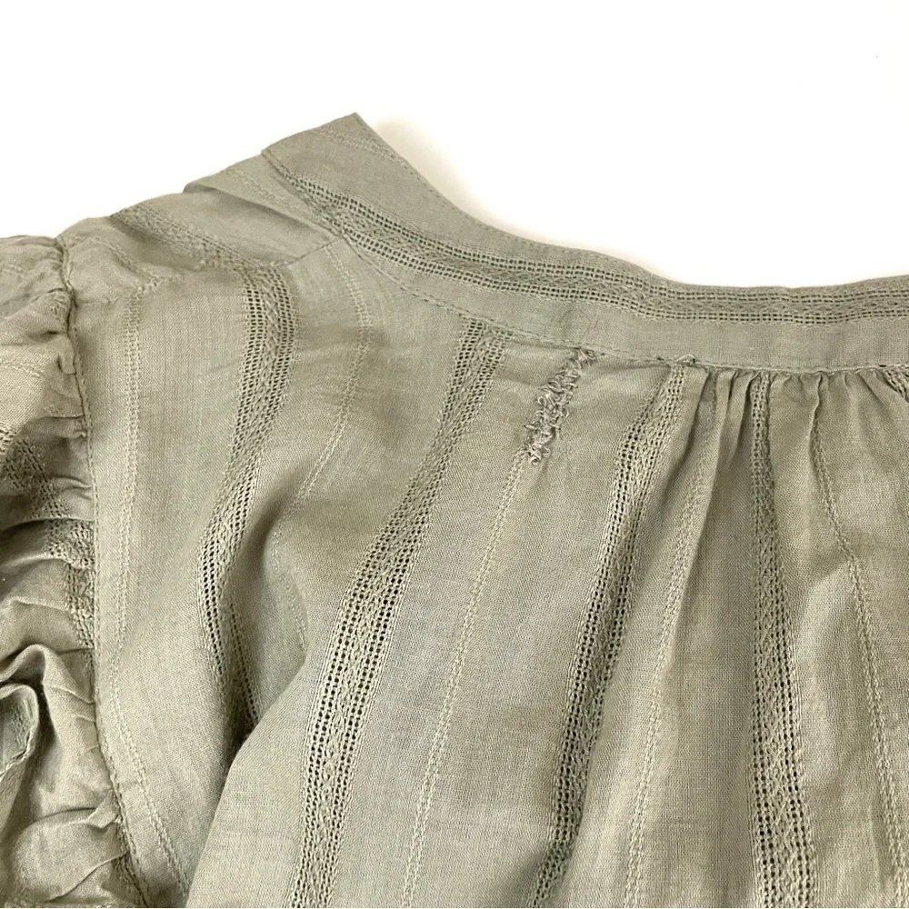 LAUREN Ralph Lauren Black Label Ruffled Tiered‎ Dress Sage